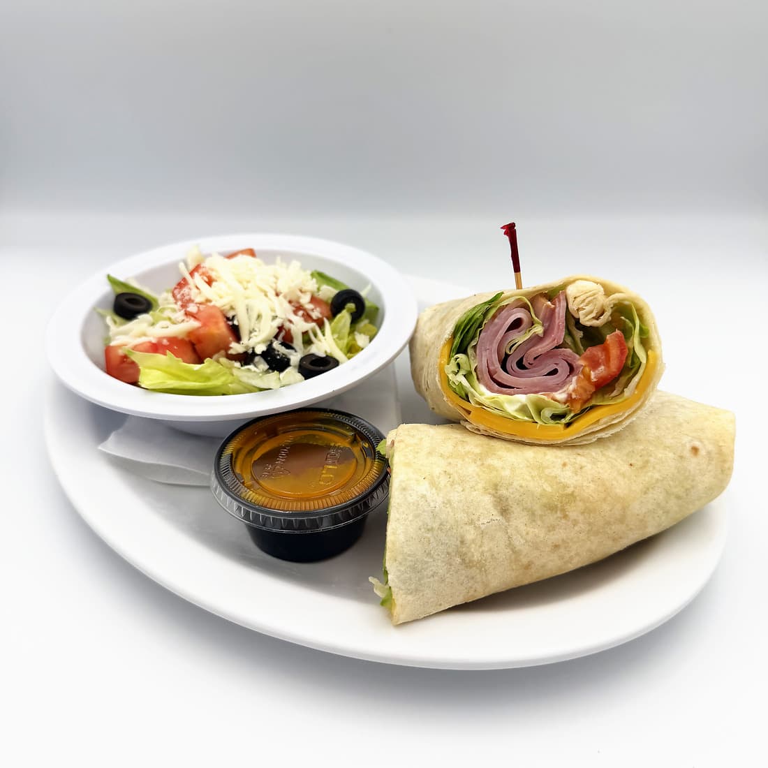 Ham & Swiss or Turkey & Swiss Wrap
